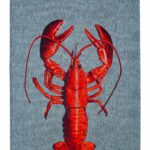 Louis De Poortere tapijt, Pop Steam Red 9389, Lobster design