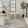 Nourison tapijt Glitz GLZ21 GRYGD GREY GOLD 5x7 099446951151 interior 3