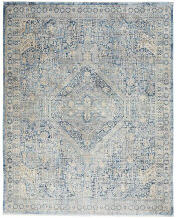 Nourison tapijt Lustrous Weave LUW02 BLUIV BLUE IVORY 8x10 099446752093