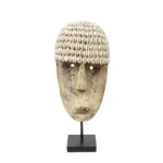 The Cowrie Mask on Stand - Medium