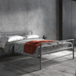 Bed 'Sandro' 140x200 met lattenbodem Grijs (2c)