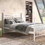 Bed 'Sacha' 140x200 met lattenbodem Wit (2c)