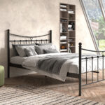 Bed 'Sacha' 140x200 met lattenbodem Zwart (2c)