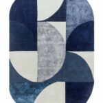 Tapijt Asiatic Matrix 74 Oval Indigo